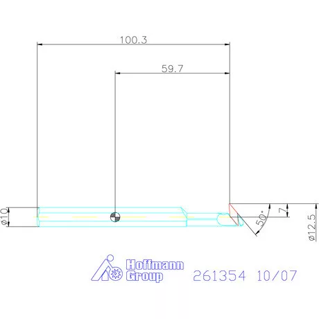 Furatkés, acél  10/07 mm