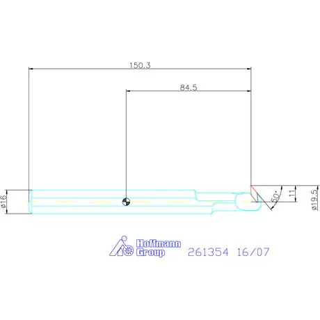 Furatkés, acél  16/07 mm