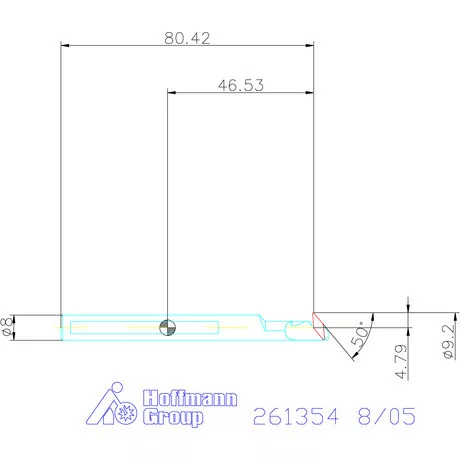 Furatkés, acél  8/05 mm