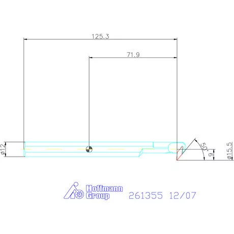 Furatkés, acél  12/07 mm