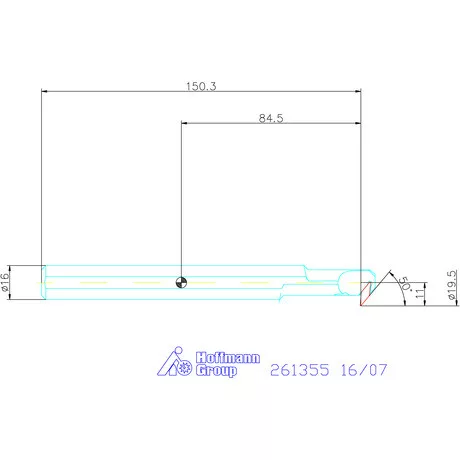 Furatkés, acél  16/07 mm