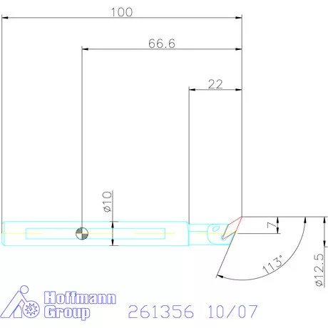 Furatkés, acél  10/07 mm