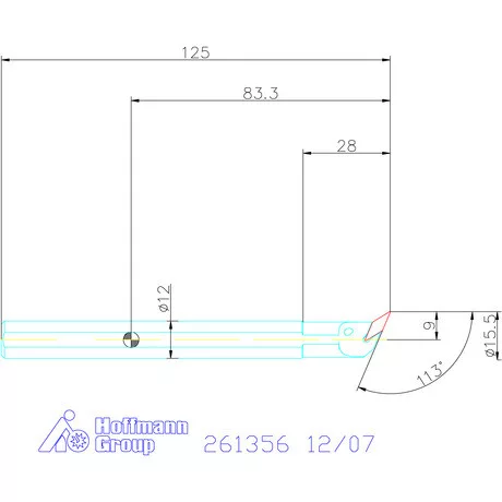 Furatkés, acél  12/07 mm