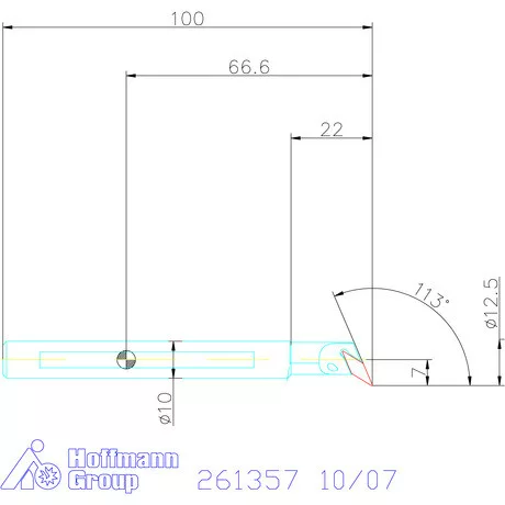 Furatkés, acél  10/07 mm