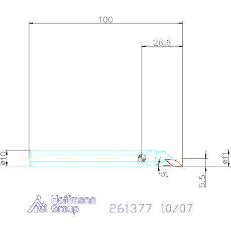 Furatkés, acél, spirális  10/07 mm