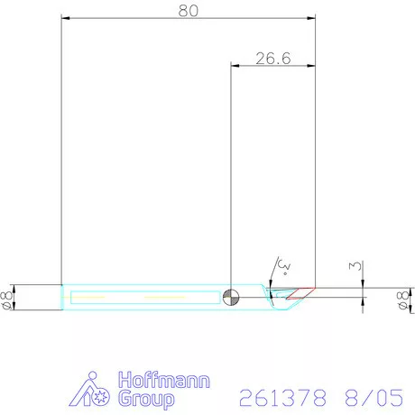 Furatkés acél  8/05 mm