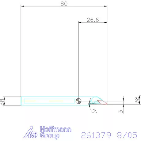 Furatkés acél  8/05 mm