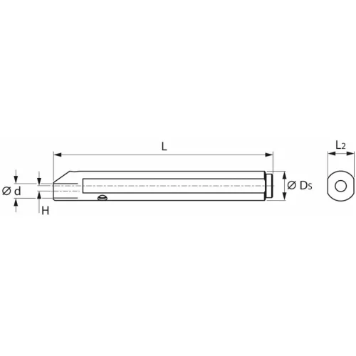 Tartó gyorscserés furatkésekhez jobbos 16 mm