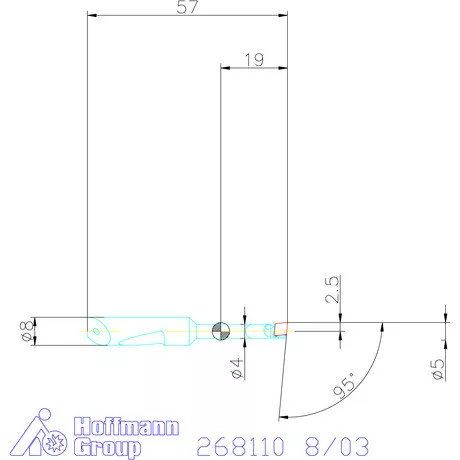 Gyorscserés furatkés, keményfém  8/03 mm