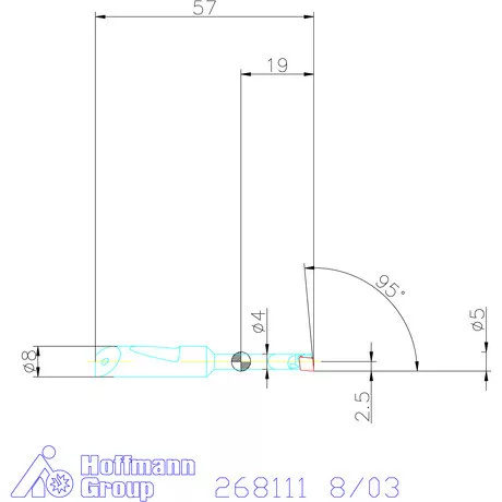 Gyorscserés furatkés, keményfém  8/03 mm