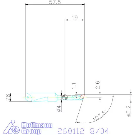 Gyorscserés furatkés, keményfém  8/04 mm
