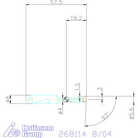 Gyorscserés furatkés, keményfém  8/04 mm