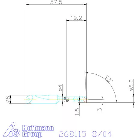 Gyorscserés furatkés, keményfém  8/04 mm