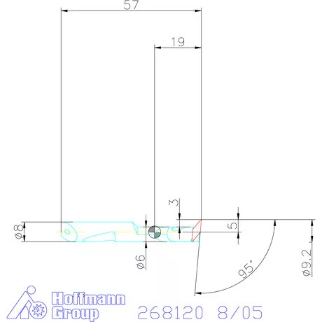 Gyorscserés furatkés, keményfém  8/05 mm