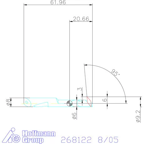 Gyorscserés furatkés, keményfém  8/05 mm
