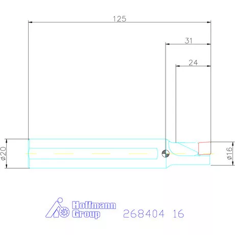 „4 in 1” esztergáló és fúrószerszám 1,5×D 16 mm