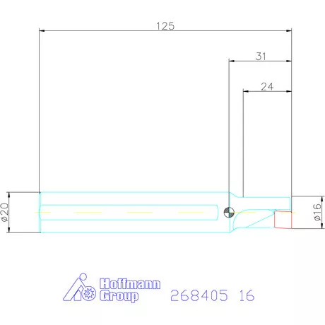 „4 in 1” esztergáló és fúrószerszám 1,5×D 16 mm