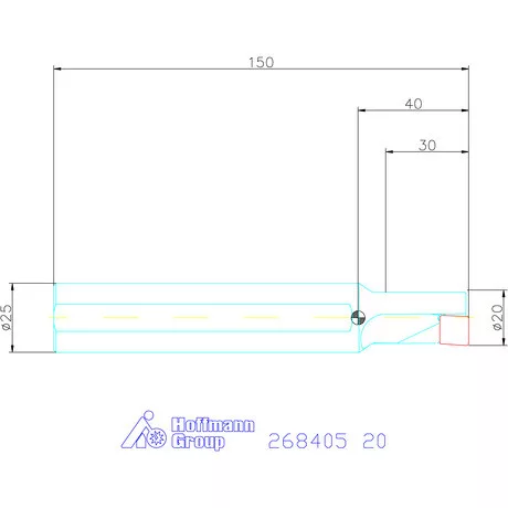 „4 in 1” esztergáló és fúrószerszám 1,5×D 20 mm