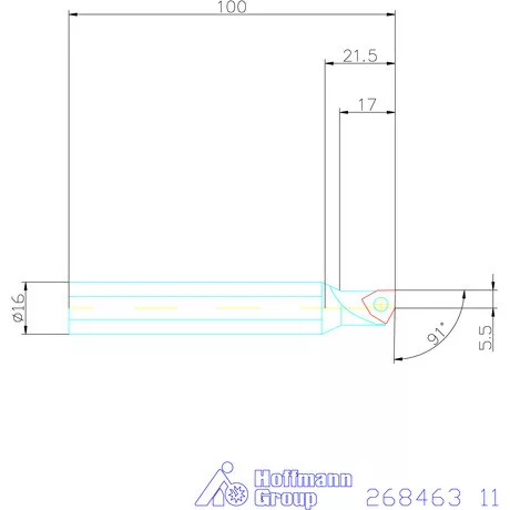 „5 in 1“ esztergáló és fúrószerszám 1,5×D 11 mm