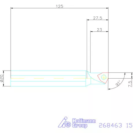 „5 in 1“ esztergáló és fúrószerszám 1,5×D 15 mm