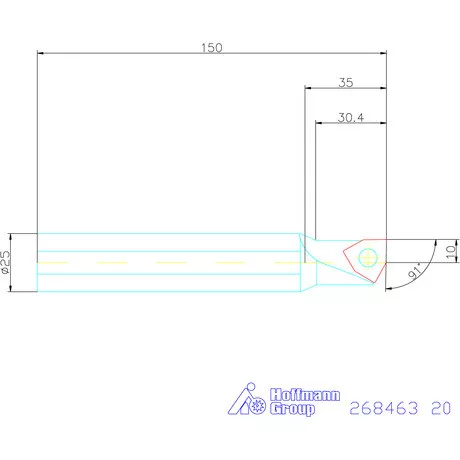„5 in 1“ esztergáló és fúrószerszám 1,5×D 20 mm