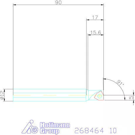 „5 in 1“ esztergáló és fúrószerszám 1,5×D 10 mm
