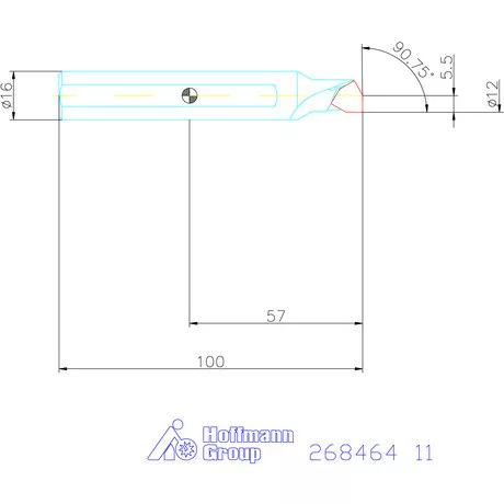 „5 in 1“ esztergáló és fúrószerszám 1,5×D 11 mm