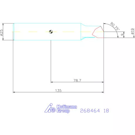 „5 in 1“ esztergáló és fúrószerszám 1,5×D 18 mm