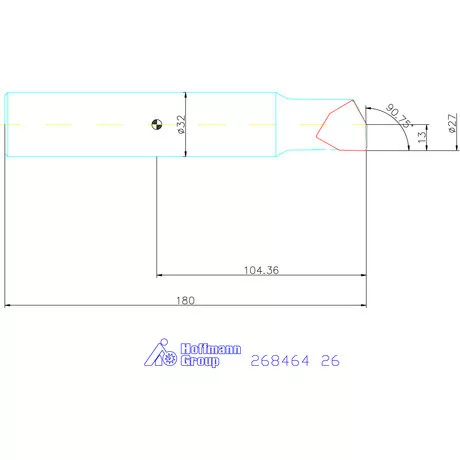 „5 in 1“ esztergáló és fúrószerszám 1,5×D 26 mm