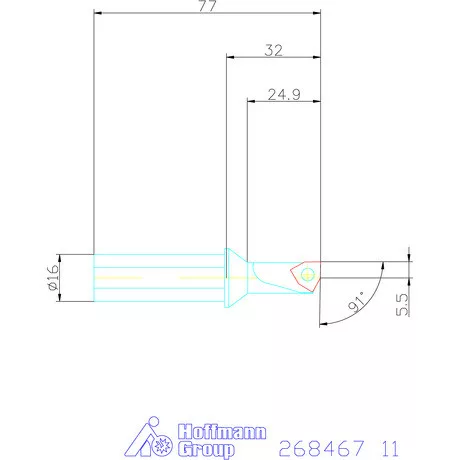 „5 in 1“ esztergáló és fúrószerszám 2,25×D 11 mm