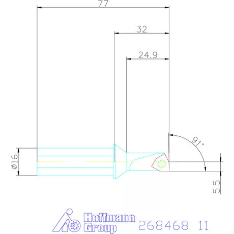 „5 in 1“ esztergáló és fúrószerszám 2,25×D 11 mm