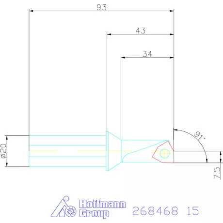 „5 in 1“ esztergáló és fúrószerszám 2,25×D 15 mm