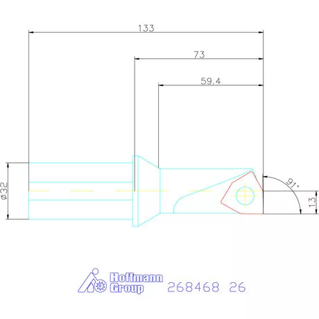 „5 in 1“ esztergáló és fúrószerszám 2,25×D 26 mm