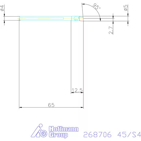 Furatkés HSS  45/S4 mm