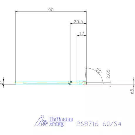 Furatkés HM  60/S4 mm