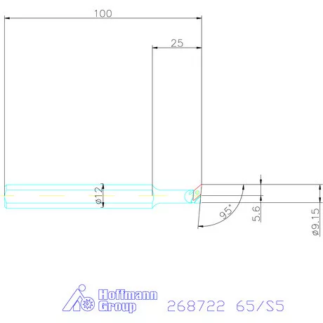Furatkés HSS  65/S5 mm