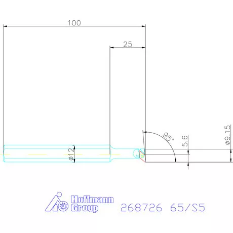 Furatkés HSS  65/S5 mm