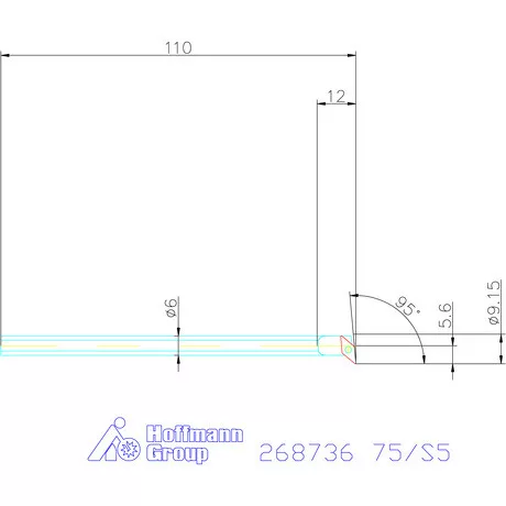 Furatkés, HM  75/S5 mm