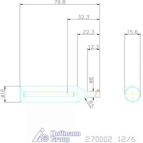 Mini acél furatkés  12/6 mm