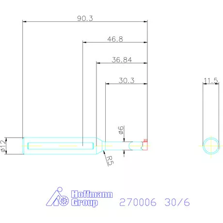 Mini HM furatkés  30/6 mm