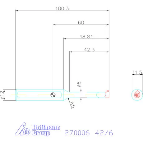 Mini HM furatkés  42/6 mm