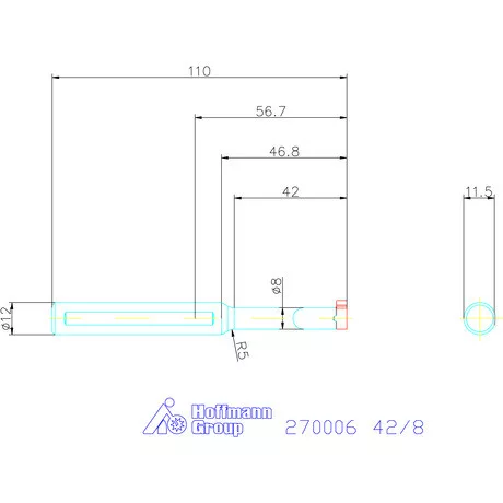 Mini HM furatkés  42/8 mm