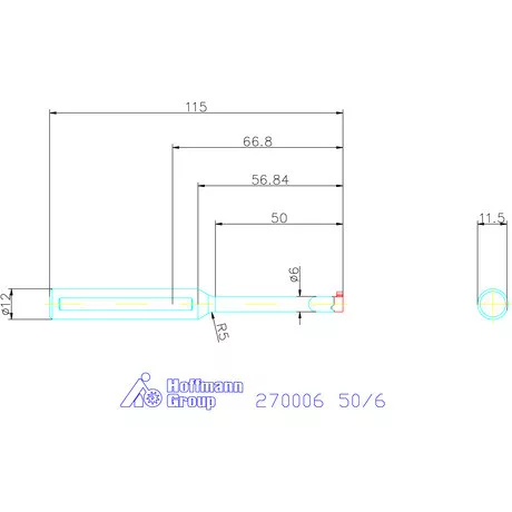 Mini HM furatkés  50/6 mm