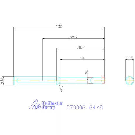 Mini HM furatkés  64/8 mm