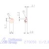 Mini beszúró lapka belső teljes rádiusz beszúrásához jobbos 11/2,0 mm