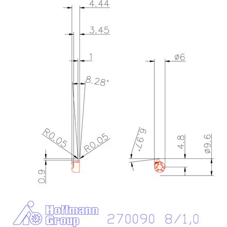 Mini váltólapka belső beszúráshoz jobbos 8/1,0 mm