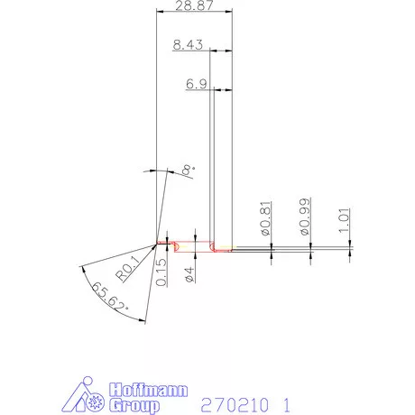 Mikro kiesztergáló betét, belső jobbos  1 mm