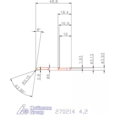 Mikro kiesztergáló betét, belső jobbos  4,2 mm