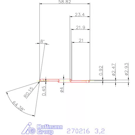Mikro kiesztergáló betét, belső jobbos  3,2 mm