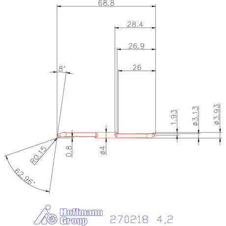 Mikro kiesztergáló betét, belső jobbos  4,2 mm